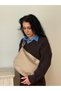 Women's Beige Camellia Model Casual Adjustable Strap Cross Shoulder Bag - 7