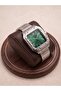 Kallen Square Silver Green Dial Men's Wristwatch - 3
