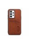 Samsung Galaxy A32 Compatible Case Luxury Leather Case with Card Holder Brown - 2