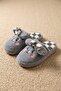 Women's Gray Shy Rabbit Detailed Plush Winter House Slippers 3 cm Byndmtftav01 - 6