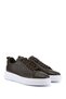 Men's Brown Lace-Up Genuine Leather Sneakers - 3