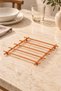Rose Fireproof Trivet Pot Mat Countertop Coaster Stainless Metal - 2