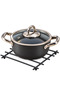 Matte Black Flat Bar Fireproof Trivet, Countertop Coaster - Metal Stainless - 3