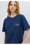 New York Printed Navy Blue T-Shirt Regular Fit / Normal Cut 1613893-70487 - 2