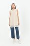Women's Sleeveless Tulle Detailed Undergarment Tunic - 10270Tun Beige - 4