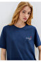 New York Printed Navy Blue T-Shirt Regular Fit / Normal Cut 1613893-70487 - 3