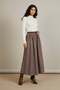 Women's Plaid Skirt - 32418Etk Brown