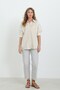 Women's Linen Long Sleeve Shirt -24S-31885Gml Dark Beige - 3