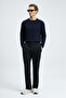 Dean Wool Blend Crew Neck Knitwear Sweater Navy Blue - 4