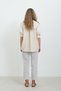 Women's Linen Long Sleeve Shirt -24S-31885Gml Dark Beige - 5