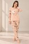 Women's Winter Plush Fleece Pajamas Set 8116 - 2