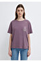Cat Printed Purple T-Shirt Regular Fit / Normal Cut 1613875-70648 - 4