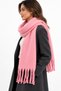 Pink Soft Textured Women's Scarf Shawl Shoulder Wrap 50 cm X 190 cm - 3