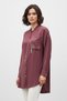 Women's Pocket Brooch Stone Detailed Metal Buttoned Comfortable Fit Design Stylish Tunic 10763
