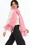 Pink Soft Textured Women's Scarf Shawl Shoulder Wrap 50 cm X 190 cm - 5