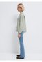 Button Detailed Green Shirt Loose Fit / Relaxed Fit 1211383-70113 - 4