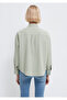 Button Detailed Green Shirt Loose Fit / Relaxed Fit 1211383-70113 - 5