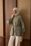 6708 - Comfortable, Casual 2-Yarn Peach Fabric Women's Sweatshirt with Garnished Pockets and Waist Drawstring Detail - 3