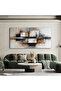 Abstract Geometric Canvas Wall Art – Modern Beige & Black Wall Decor - 5