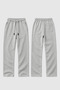 Men's Washed 3-Yarn Combed Cotton Baggy Sweatpants with Elastic Waist and Laces - 7