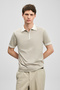 111090138 Dean Modal Blended Sweater Men's Polo Shirt Men's T-Shirt Beige - 2