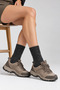 3 Pairs Women's Muline Yarn Winter Thick Towel Thermal Socks, Black - 3