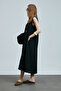 Grace Women's Lyocell Blended Linen Dress Black - 3