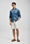 Pitaya Men's Linen Shirt Comfort Fit Indigo