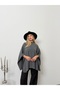 Women's Wool Bat Sleeve Oversize Knitwear Sweater - Loose Poncho Style - 6
