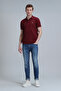 Laon Smart Men's Polo T-Shirt Slim Fit Claret Red - 4
