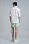 Striped Men's Swim Shorts Green - 6