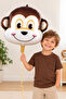 Big Monkey Head 55cm Foil Balloon Safari Theme Animal Jungle Series