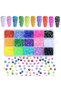 9700Pcs Multi-Colored 9700PCS Nail Rhinestones, 15 Colors 3mm Flat Bottomed Circular Resin Rhineston - 3