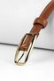 Women's Thin Oval Gold Buckle Belt – Stylish and Compatible with Dresses & Trousers