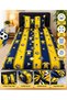 Single Fitted Sheet (Padded) Fan Team Yellow Navy Blue - 2