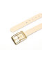 Women's Gold Rectangular Buckle Belt Skirt Trouser Dress Belt - 2