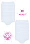 10-Pack 100% Cotton Heart Patterned High Waist Bato Briefs - Value Set