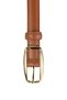 Women's Thin Oval Gold Buckle Belt – Stylish and Compatible with Dresses & Trousers - 3