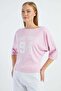 New York Printed Bat Sleeve Blouse - 6