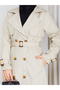 Double-Breasted Collar Belted Modest Trench Coat RC1103056 - 7