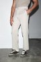 Floki men's elastic waist and laced woven comfortable cut beige trousers - 4