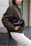 Women's Double Zippered Hand and Shoulder Bag with Internal Pocket Darvin Black