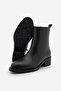 Women's Zippered Heeled Daily Boots Gontre Black - 8