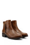 Women/Girls Tan Antique Double Zipper Rubber Sole Genuine Leather Boots - 3