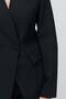Women's Collarless V-Neck Single Button Blazer Jacket - 7