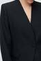 Women's Collarless V-Neck Single Button Blazer Jacket - 6