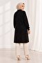 Women's Bearded Knitwear Cardigan Buttoned Front Oversize Long Sleeve Knee Length Knitted Cardigan - 8