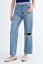 Ripped Detailed Jean Trousers Pn10034 - 2