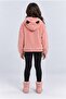 Girl's Plush Hooded Zippered Coat with Panda Accessories, Soft Textured Winter Jacket Ak4126 - 5