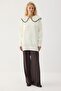 Knitted Sweater with Embroidery Detail - 5